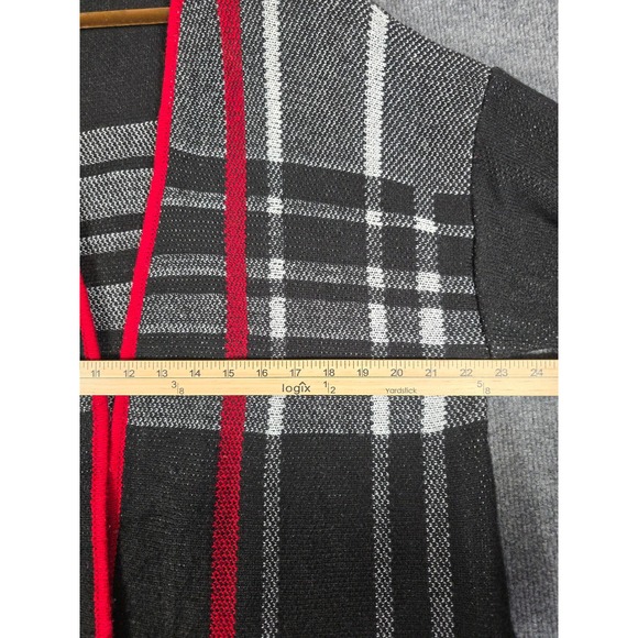 Madison Lilly Plaid Long Cardigan Women Open Front NO TAG SHOWN FITS AS XL - Picture 2 of 8